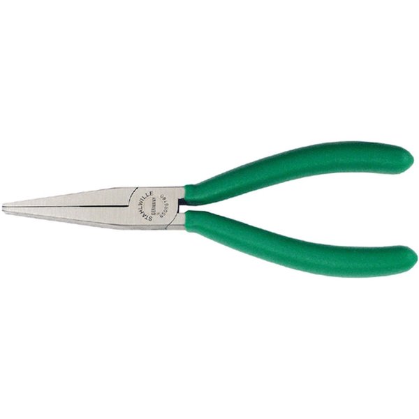 Stahlwille Tools Flat nose plier, long L.160 mm head polished handles dip-coated with sure-grip surface 65086160
